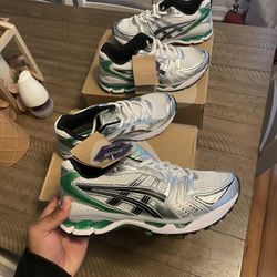 Asics Gel Kayano 14 White Peacock Emerald (Men's) 1201A019-110🔥 🔥 🔥