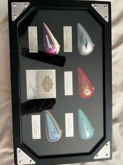 Harley Davidson Gas Tank 2005 Mini Gas ornament set glass display