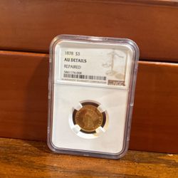 $3 Gold Coin 1878