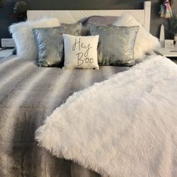 Memory Foam Queen Mattress, Box Spring And Bed Frame