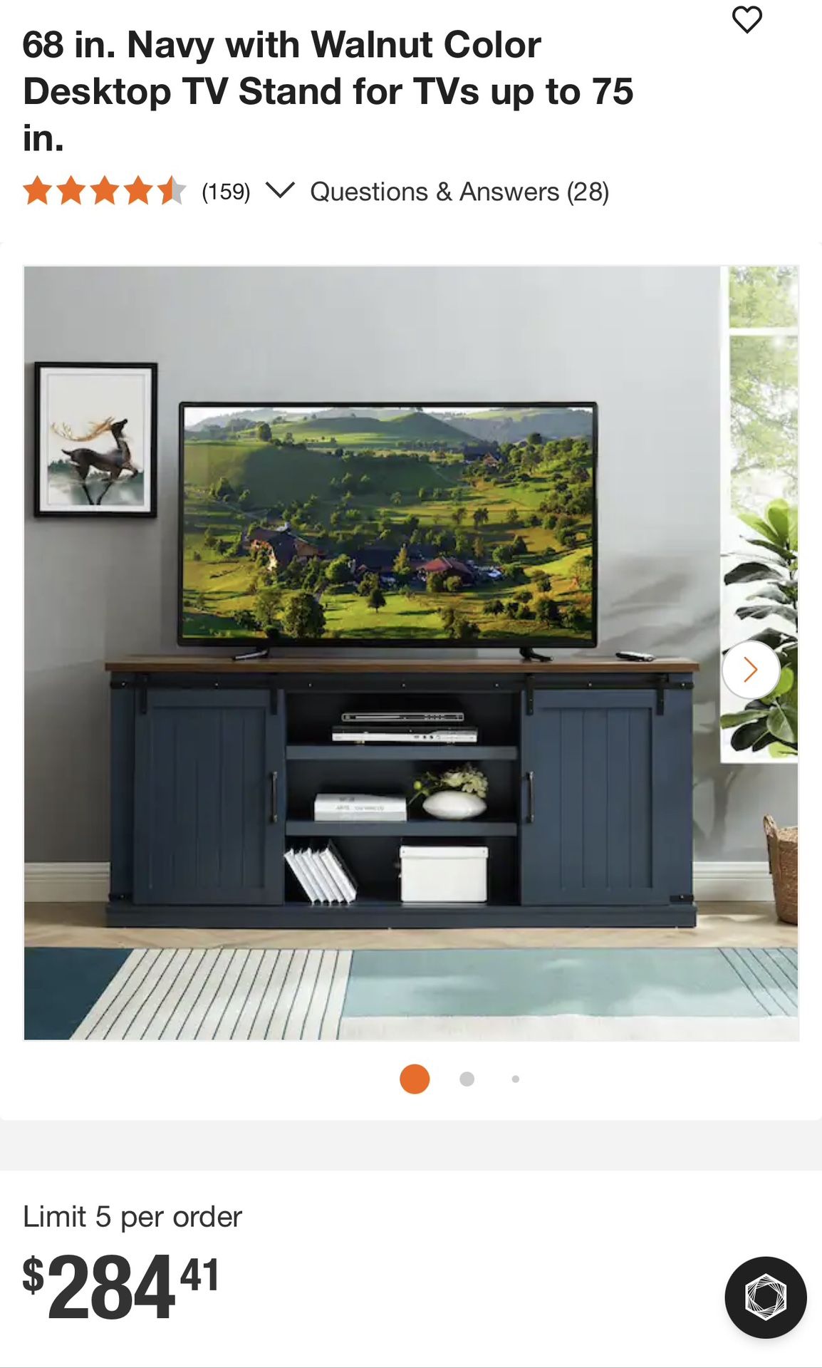 Blue TV Stand 