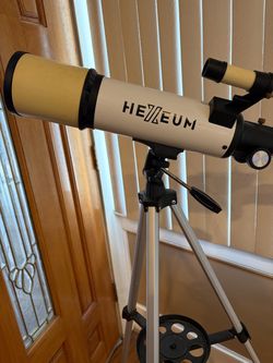 Hexeum 80mm Aperture 600mm Refractor Telescope with Adjustable Aluminum Tripod