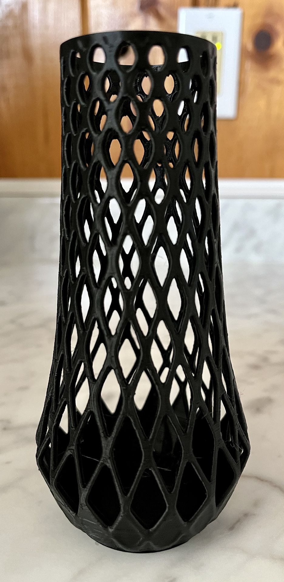 NEW Black 6 Inch Unique Architectural Table Vase for home or office decoration