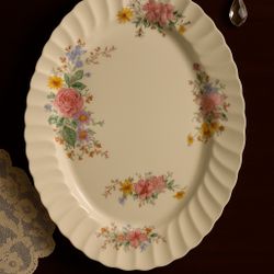 Royal Doulton England 1938 To 1959 Arcadia Bone China Large Oval Serving Platter