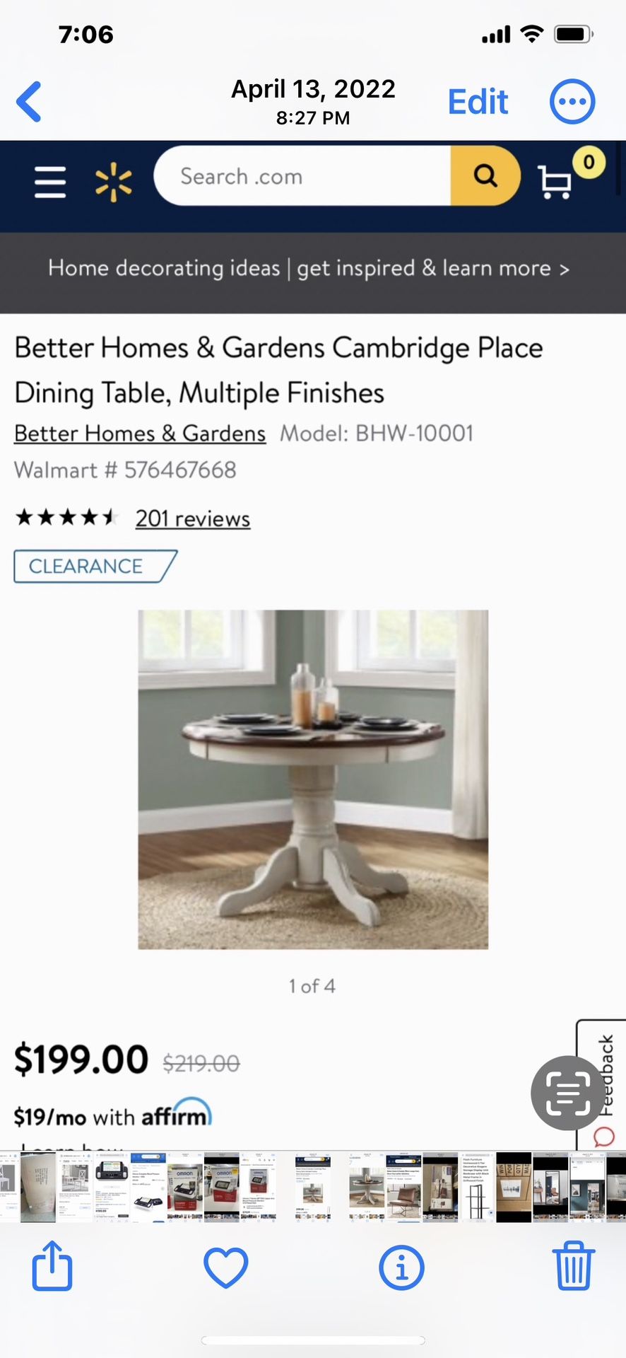 Dining Table Better Home New Home & Garden