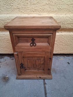 Rustic Mexican Pine Nightstand/Side Table