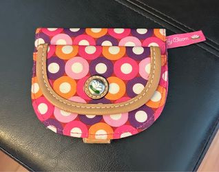 COLORFUL! Lily Bloom Polka-Dot Wallet/Change Purse