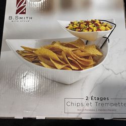 Brand New B. Smith Chip And Dip Set 