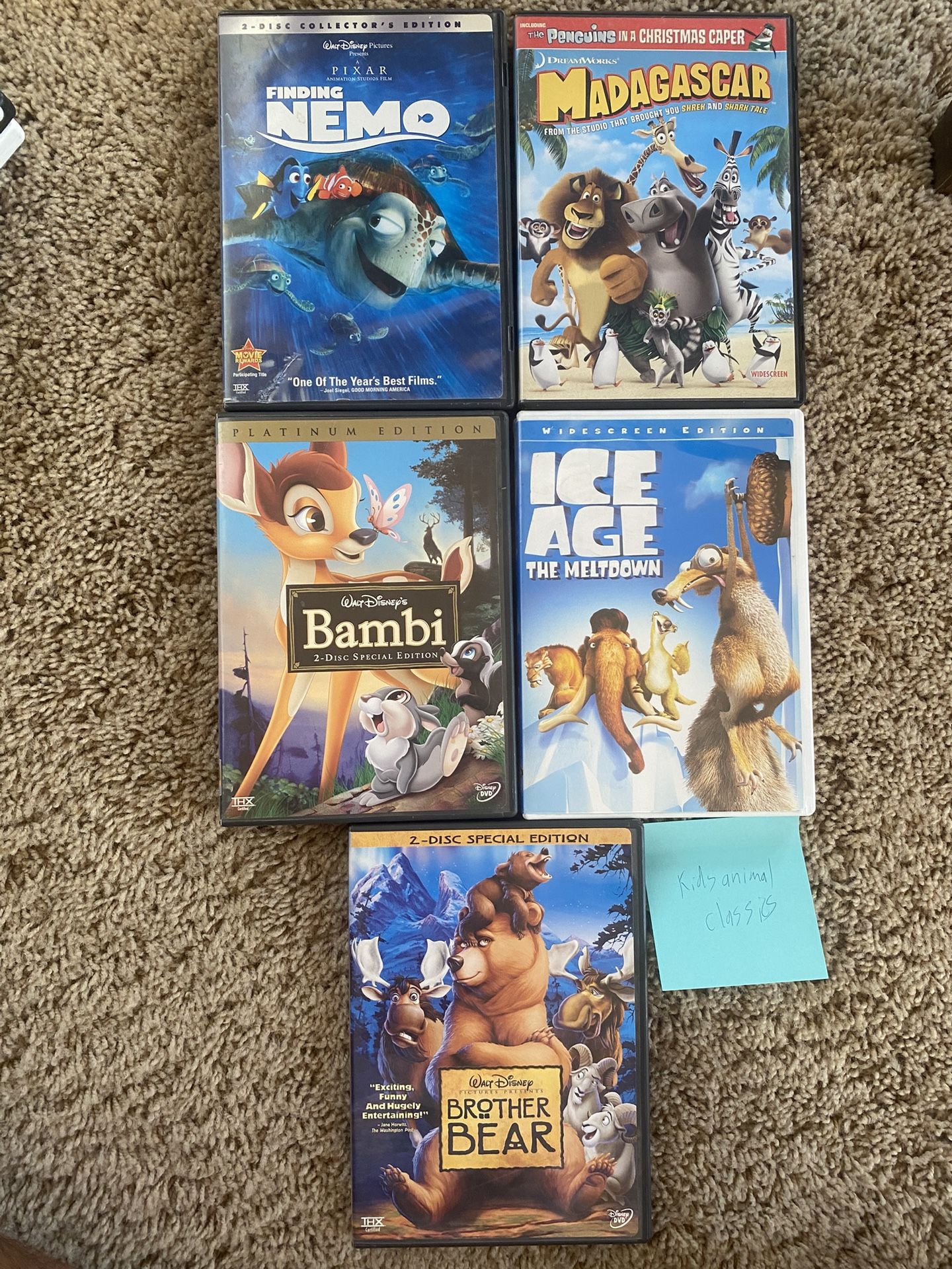 5 pack classic kids animal movies