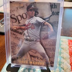Greg Maddux 1995 Fleer Headliner Insert Baseball Card 