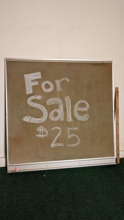 Chalkboard Vintage School Blackboard 48x48 Wall Mounted