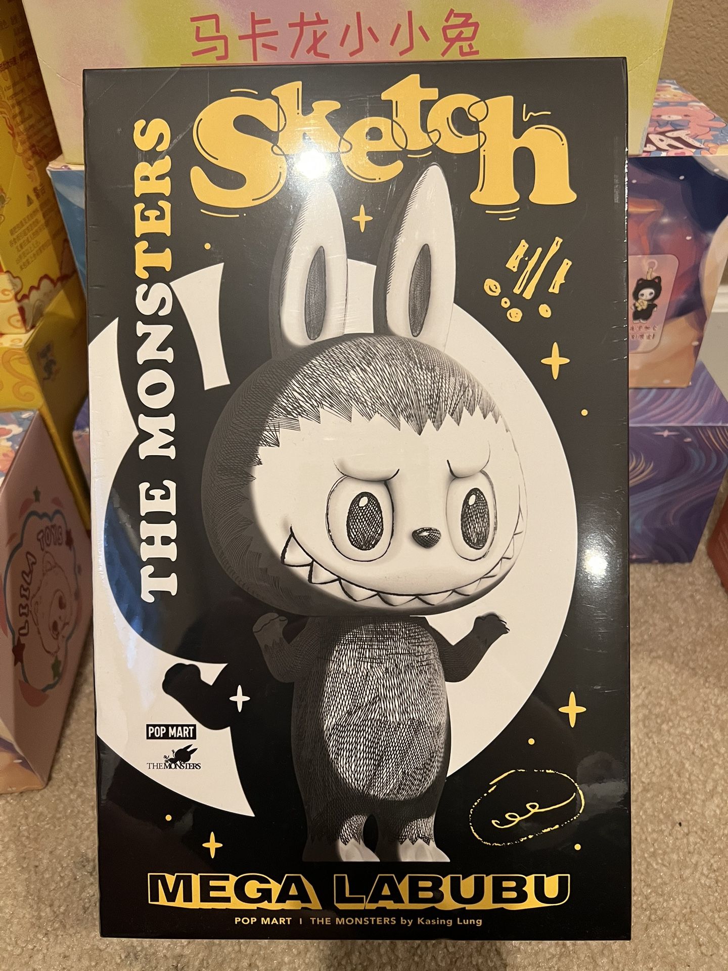 Pop Mart The Monsters Sketch 400% Mega Labubu 