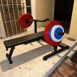 Chest press and Olympic Weight Plates