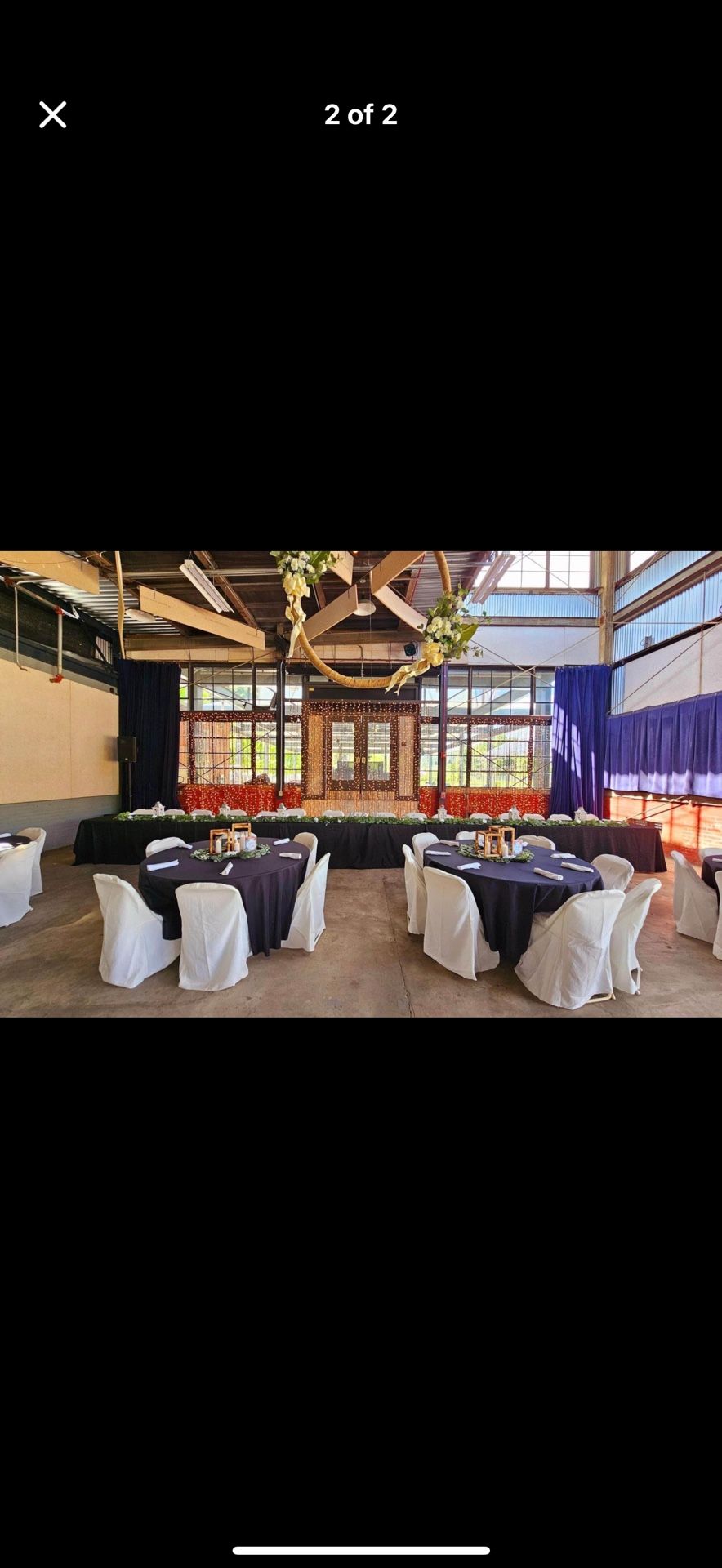 Black Table Cloths And White Chair Covers