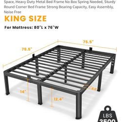 Heavy constructed metal king size platform frame used three months purchased off Amazon upgraded to a new bed. Nothing wrong with it basically brand n