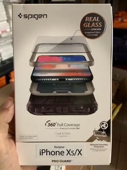 Iphone xs x pro guard case with tempered glass screen protector