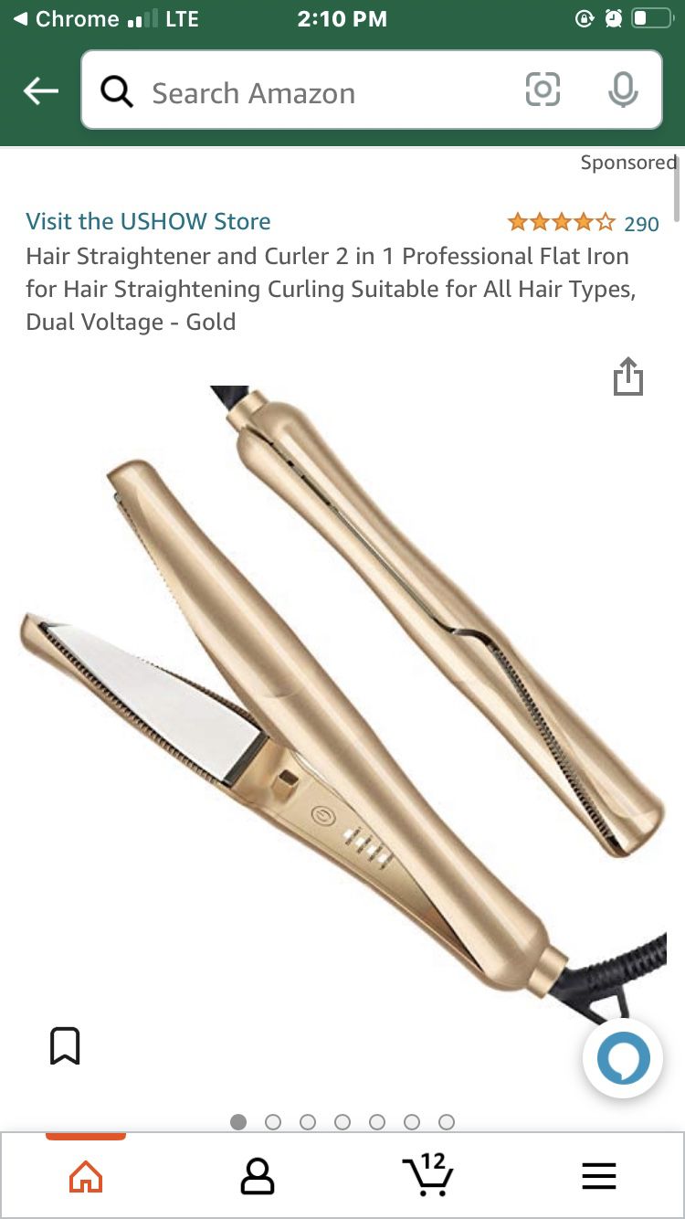 Gold Hair Straighteners And Curler 