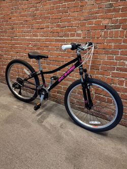 NEW 2025 KHS T-REX 24 BLACK PINK 7 SPEED GEARED KIDS YOUTH GIRLS HARDTAIL MTB MTN MOUNTAIN BIKE