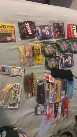 fishing line and artificial baits