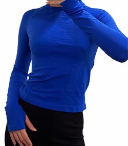 Royal Blue Long Sleeve Turtleneck Top