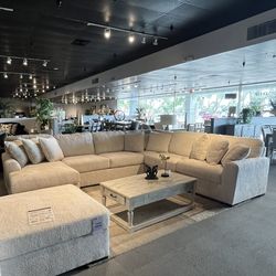 Ivory 4PC Chaise Sectional Couch