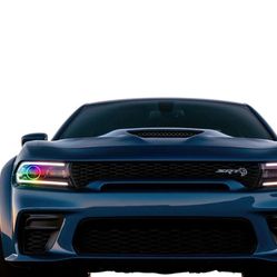 Rgb Headlight Halo Kit For 2015-2023 Dodge Charger 