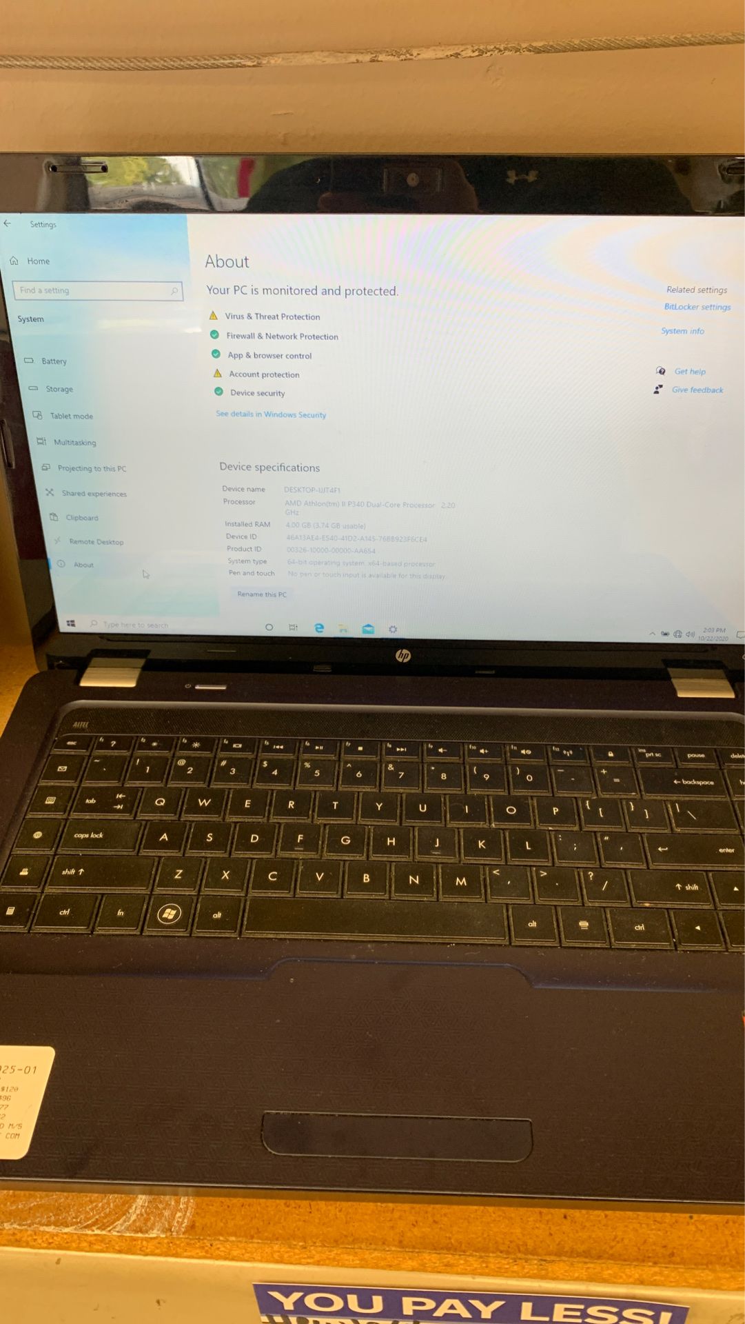 Hp laptop