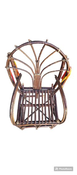 Antique Natural Hand made wooden chair  Chamula