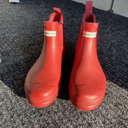 Red Hunter Boots, Size 8.5