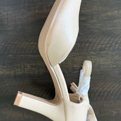 Chunky High Heels, Pointed Toe, Ankle Strap, Vintage, Party, Dress, Closed