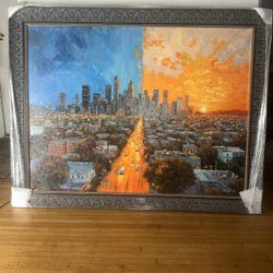 2 Different City Of LA Paintings 