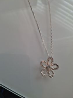 Silver Four-Leaf Clover Pendant Necklace