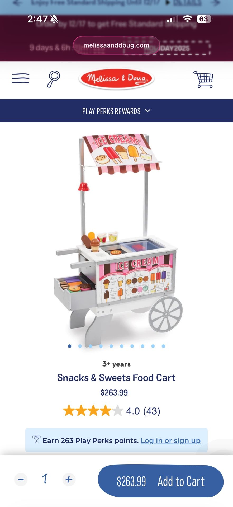 Melissa & Doug Food Cart