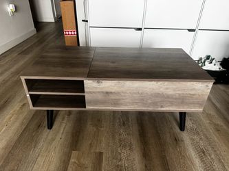 Lift-Top Coffee Table with Hidden Storage