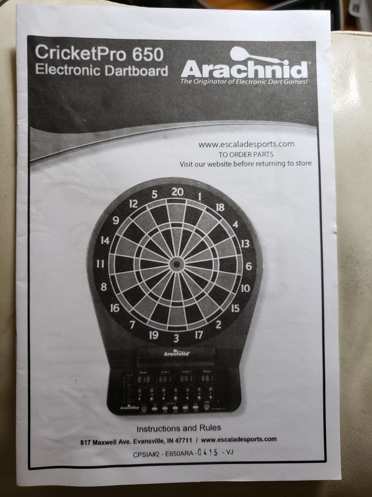Electronic dart board