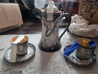 Dragonware Coffee Pot Moriage Hiroshi Nippon Japan