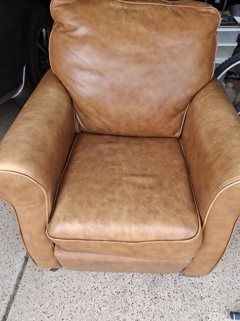 Brown Leather Recliner Chair
