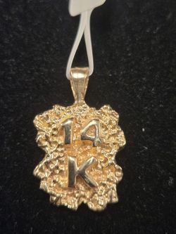 14kt Nugget Pendant 
