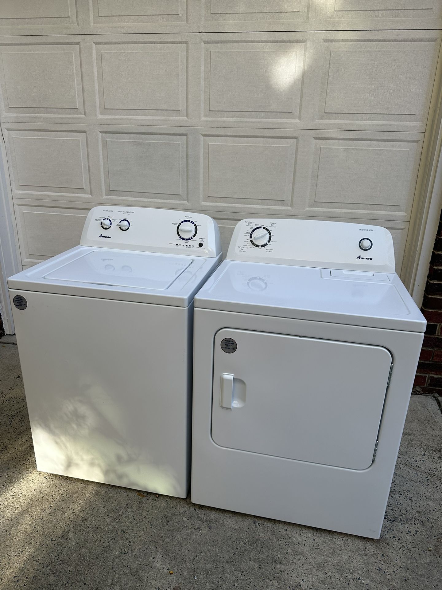 **NEXT TO NEW AMANA WASHER AND DRYER SET!!**