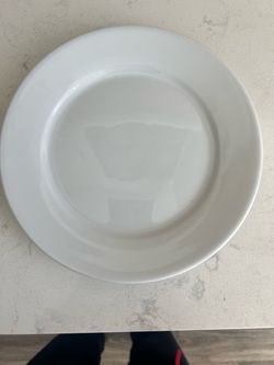 White Ceramic Dinner Plate