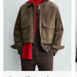 ZARA NEW CONDITION REAL SUEDE LEATHER TRENDY JACKET