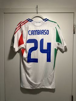 NEW AUTHENTIC Italy Euro 2024 Away Adidas Medium Cambiaso #24