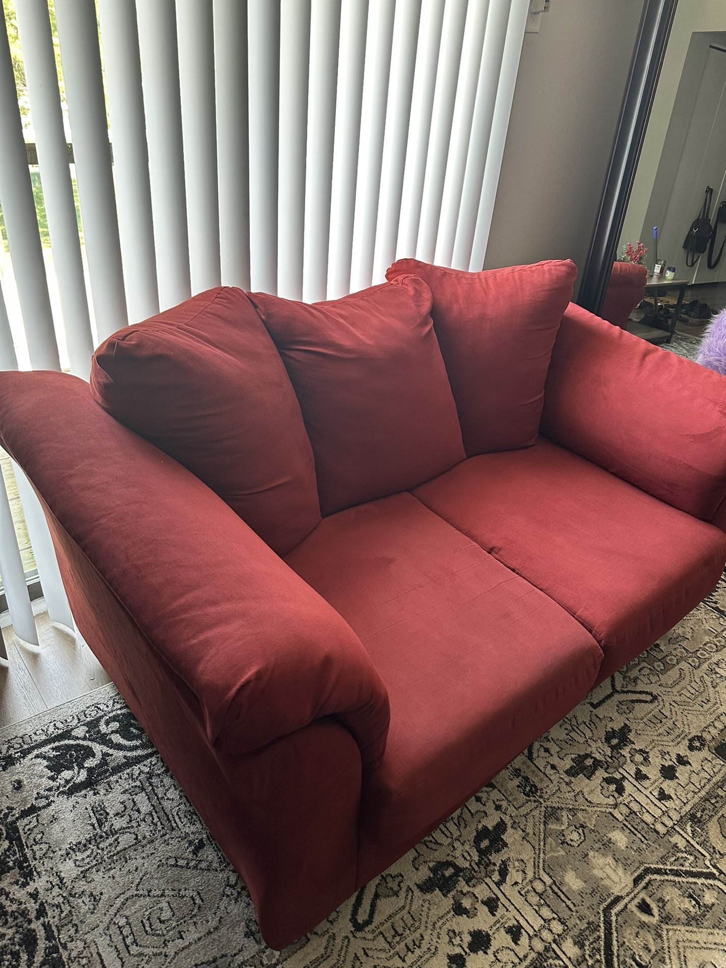 Red Two seat couch