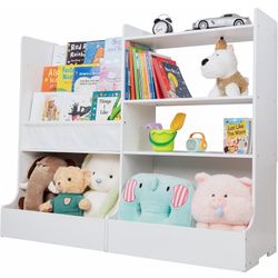 New 48” kids bookshelf and toy storage white $75 