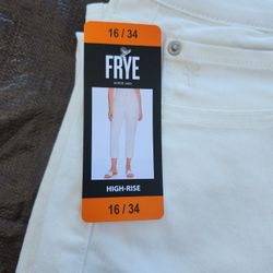Frye High-rise White Jeans