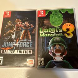 Jumpforce Deluxe Edition And Luigi’s Mansion 3 On Nintendo Switch