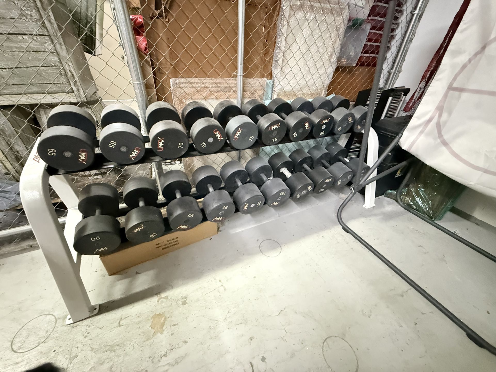 UMAX Dumbbell Set With Rack - 65lb to 110lb  (Excellent Condition)