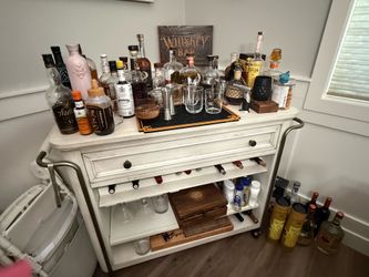 Rolling bar cart