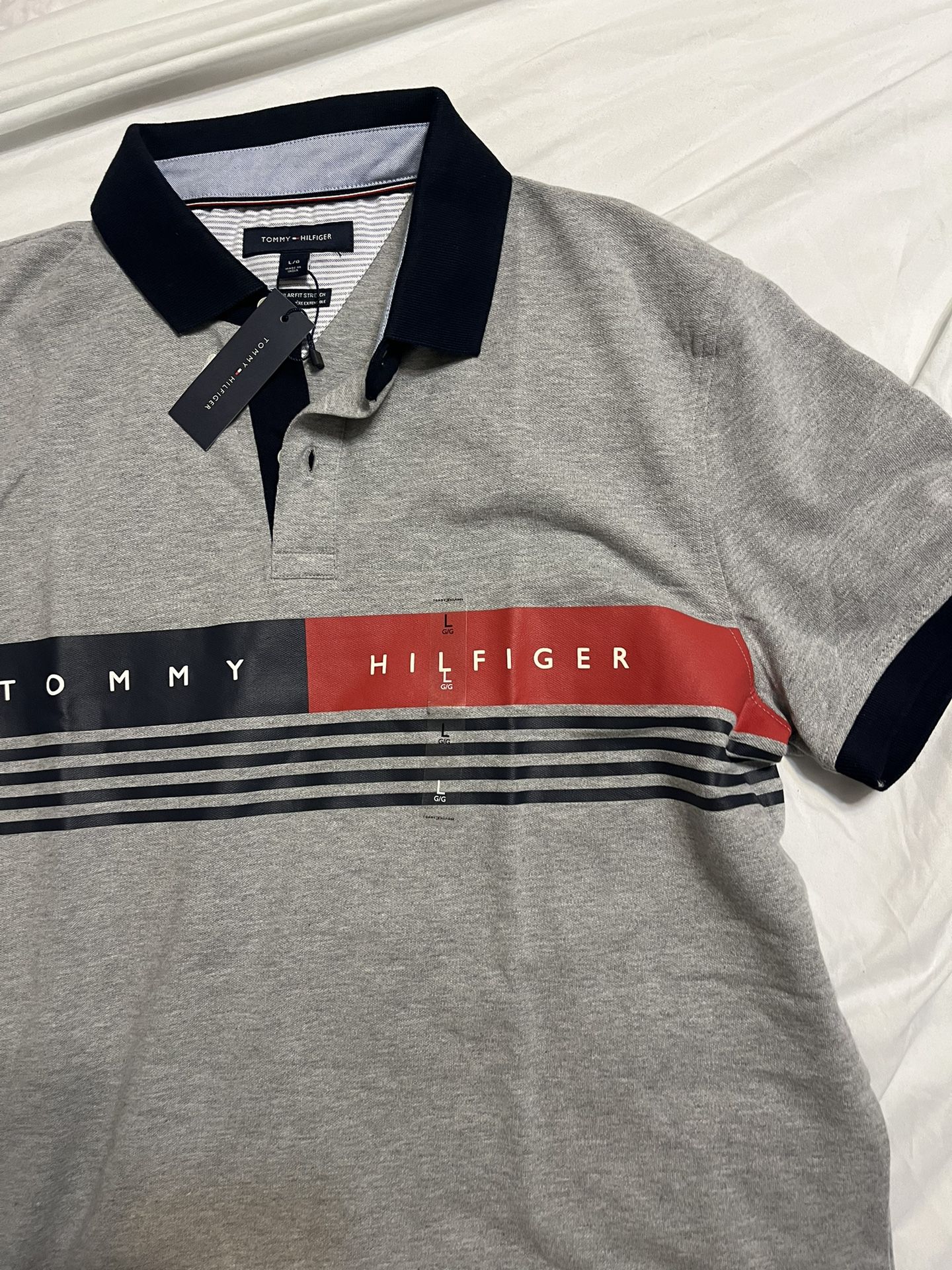 Tommy Hilfiger Polo Shirt Men L NWT 
