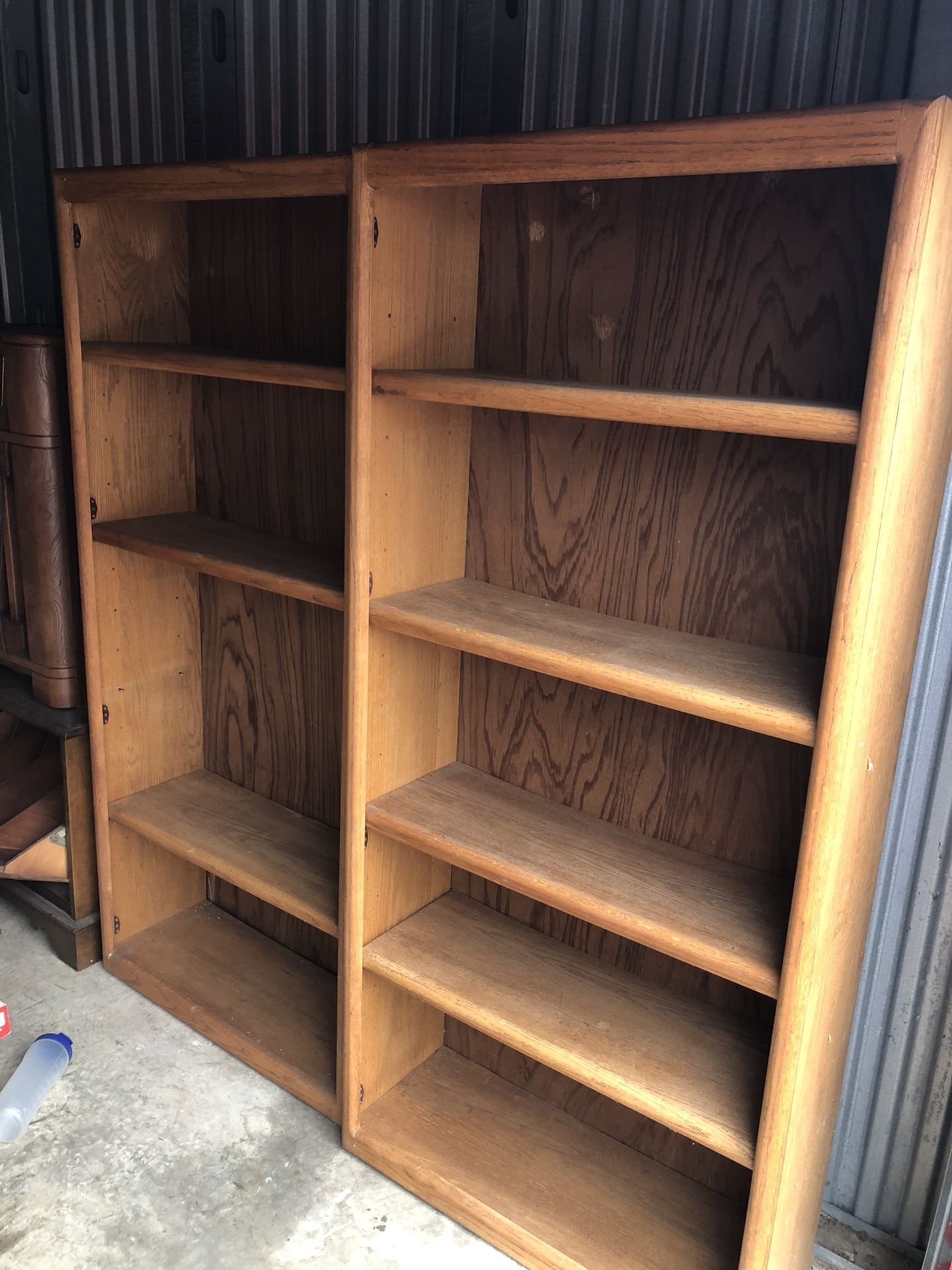Book Cases Wood (3).    FREE FREE 5ft Tall 24” Wide 12” Deep